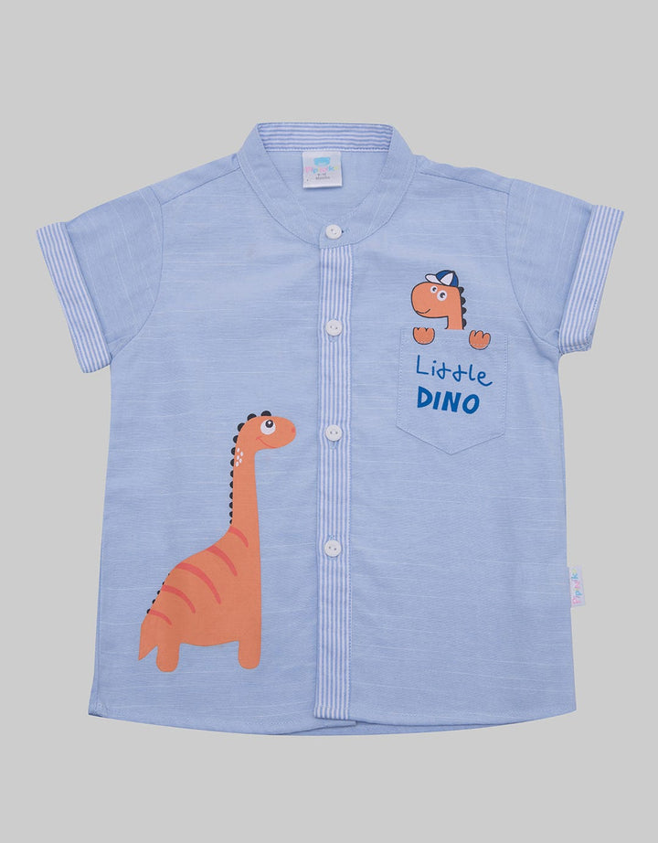 Pipiniko Short Sleeve Shirt Dino Print Kantong