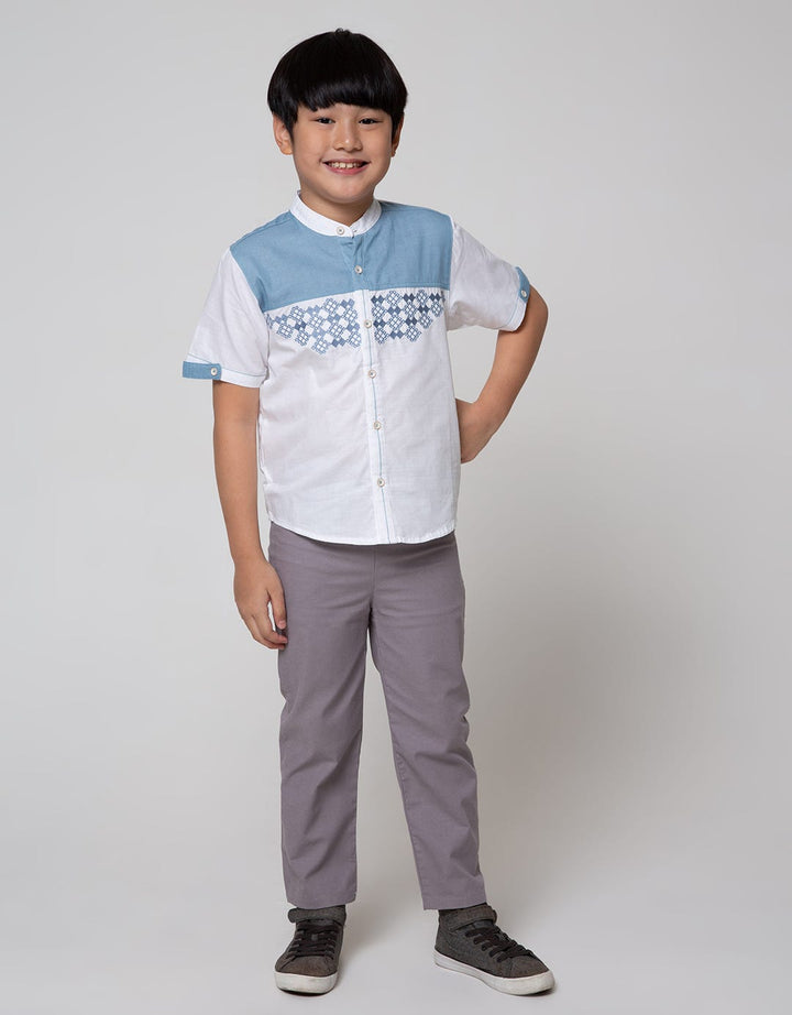 Little M Top Bottom Set Cut N Sewn Dobby Bordir Dada Top - Bottom