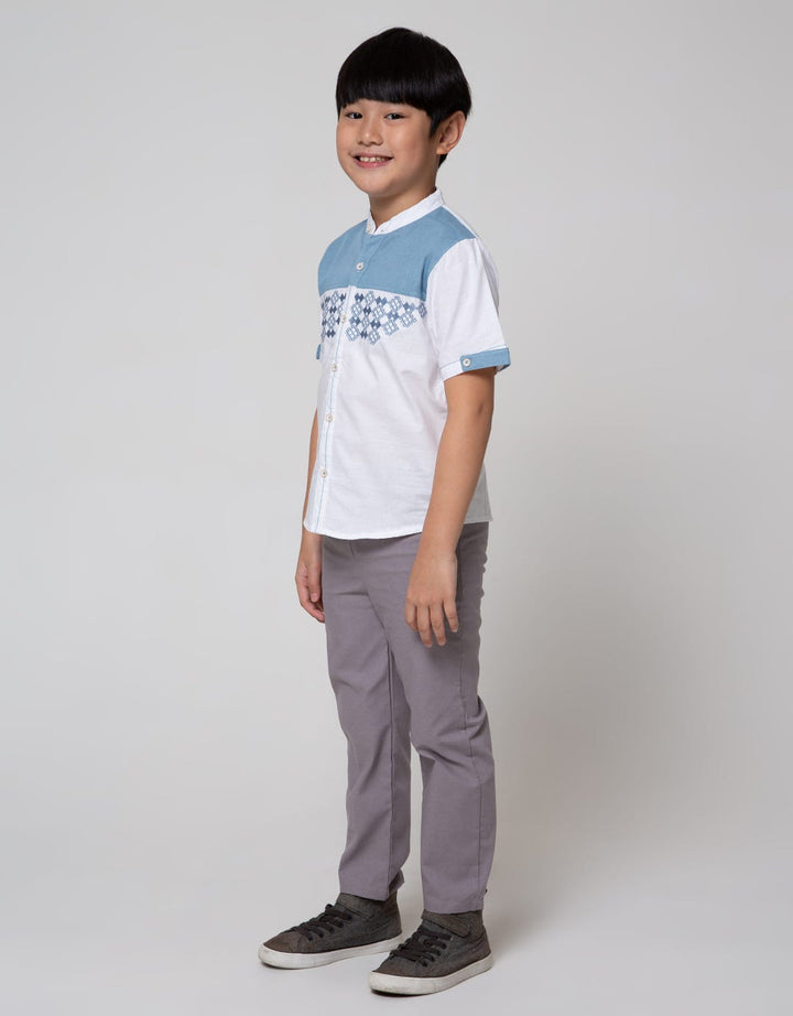 Little M Top Bottom Set Cut N Sewn Dobby Bordir Dada Top - Bottom