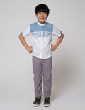 Little M Top Bottom Set Cut N Sewn Dobby Bordir Dada Top - Bottom