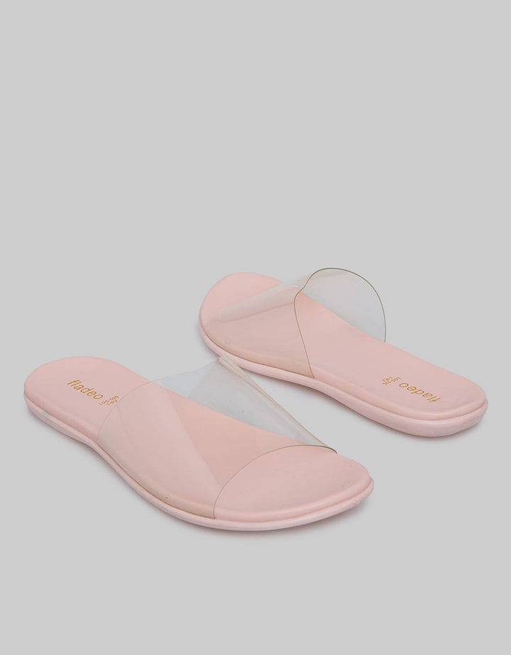 Fladeo Transparent Strap Women's Slide Sandals