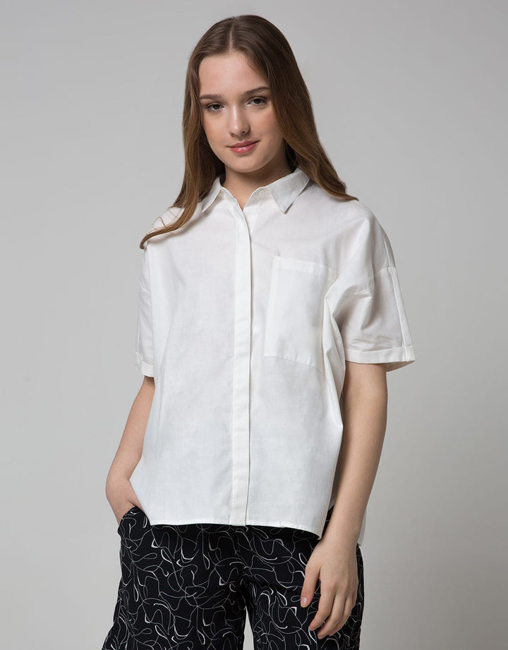 Nevada Women Short Sleeve Shirt Twill Basic
