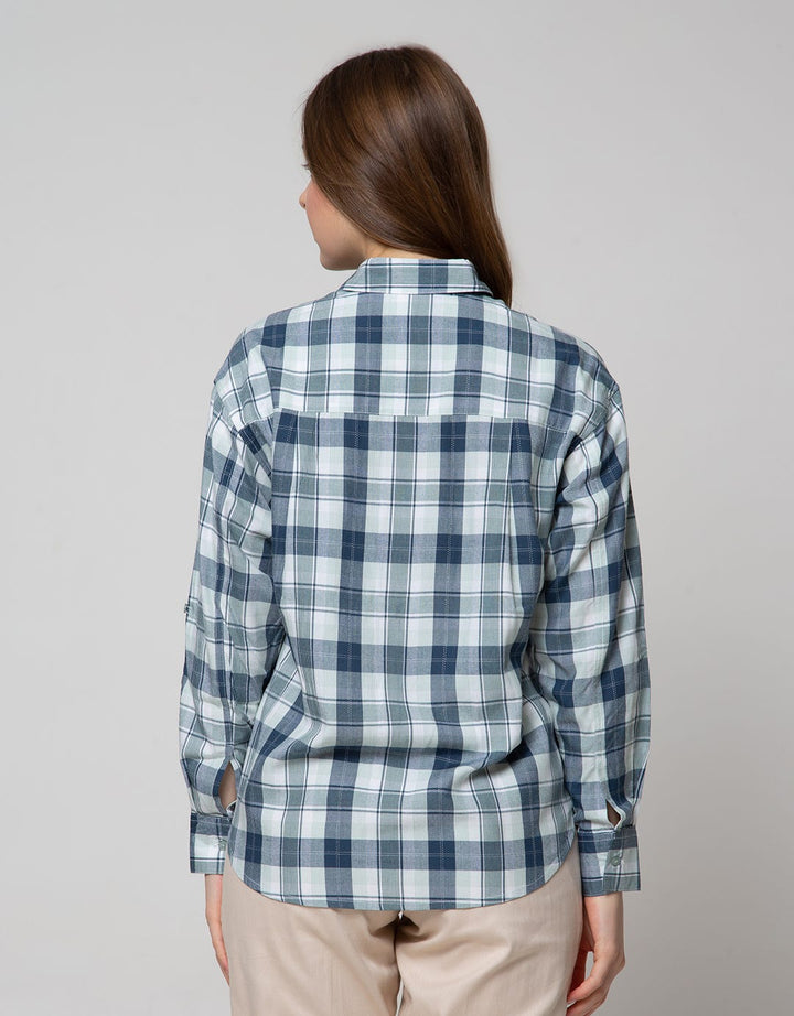 Nevada Long Sleeve Shirt Top Rayon Check