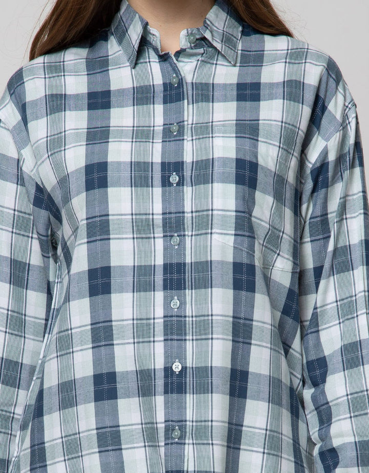Nevada Long Sleeve Shirt Top Rayon Check