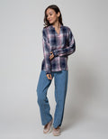 Nevada Long Sleeve Shirt Top Check Rayon