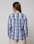 Nevada Long Sleeve Shirt Top Check Rayon