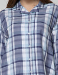 Nevada Long Sleeve Shirt Top Check Rayon