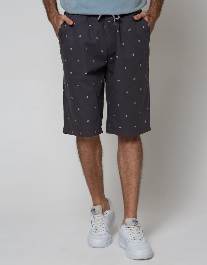Nevada Short Pants Rib Print Leaf