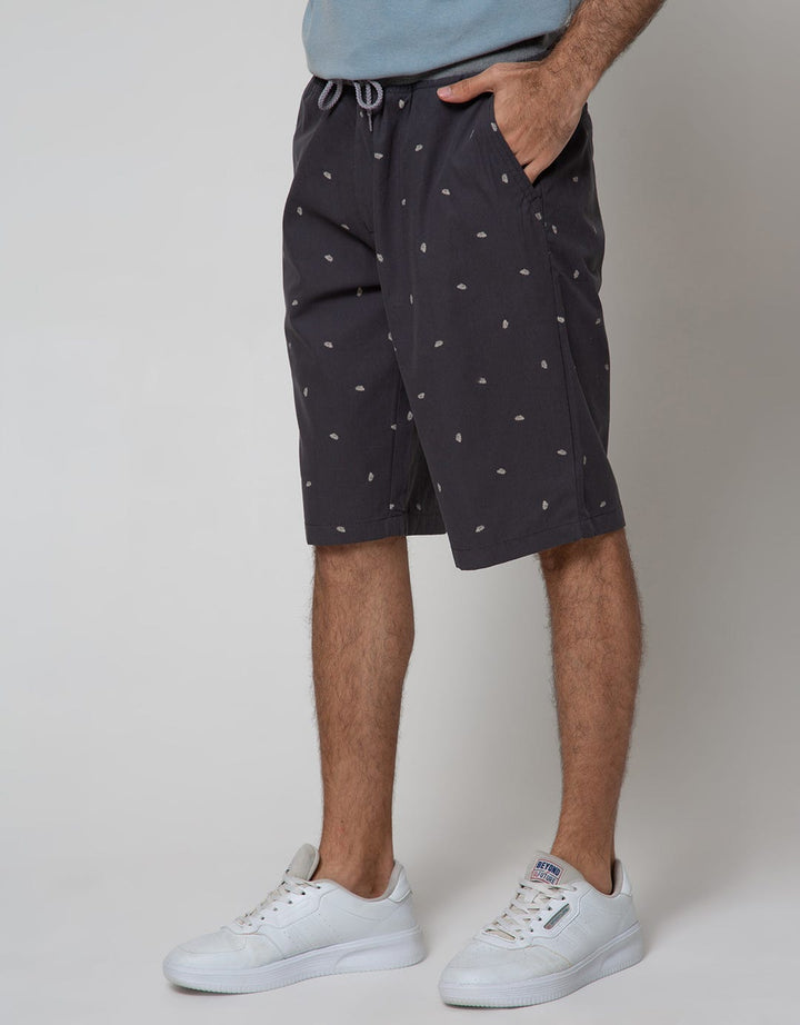 Nevada Short Pants Rib Print Leaf