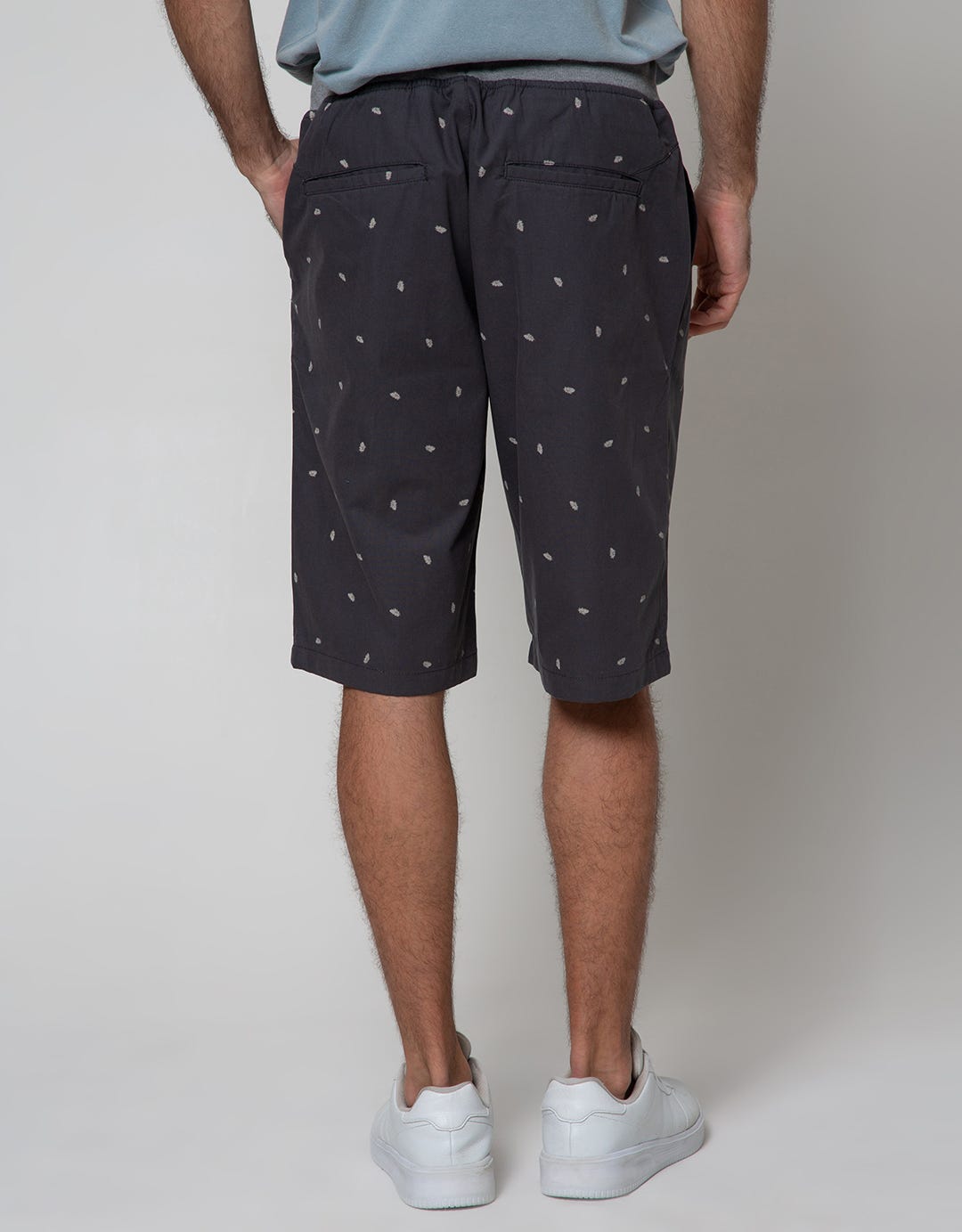 Nevada Short Pants Rib Print Leaf