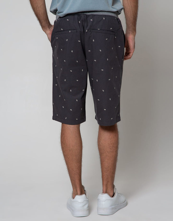 Nevada Short Pants Rib Print Leaf