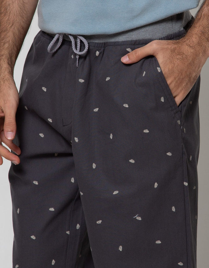 Nevada Short Pants Rib Print Leaf