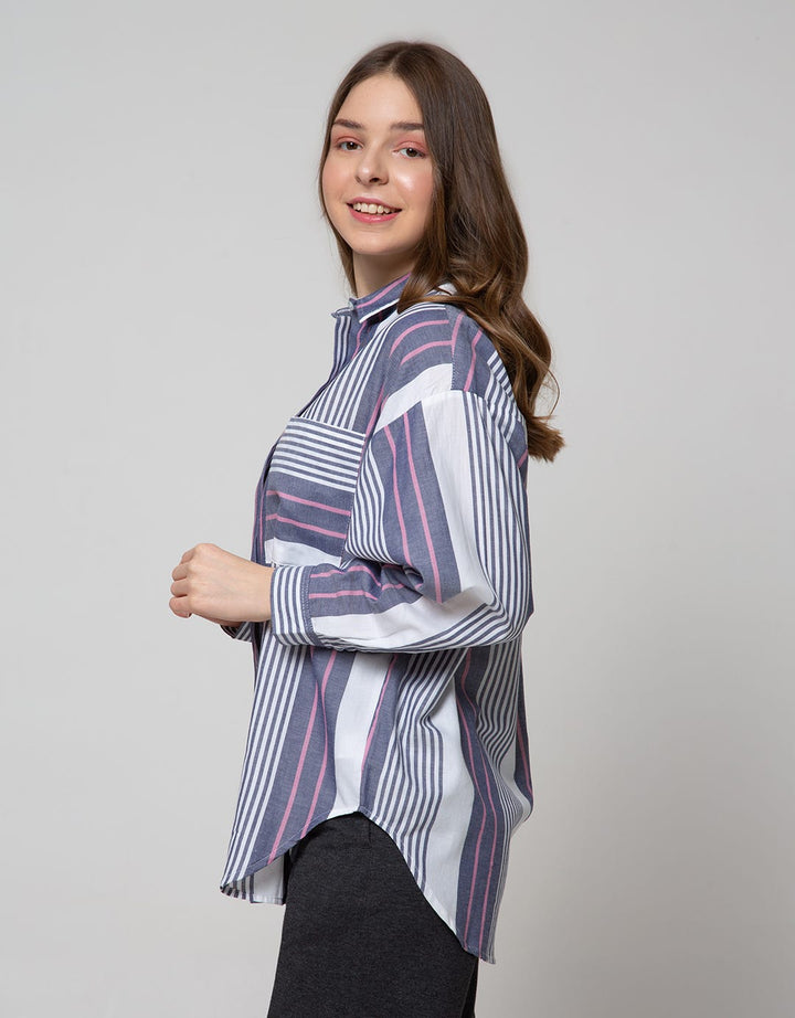 Nevada Long Sleeve Shirt St Oxford Solid With Stripe