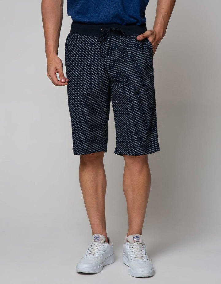 Nevada Short Pants Rib Print Diagonal Stripe