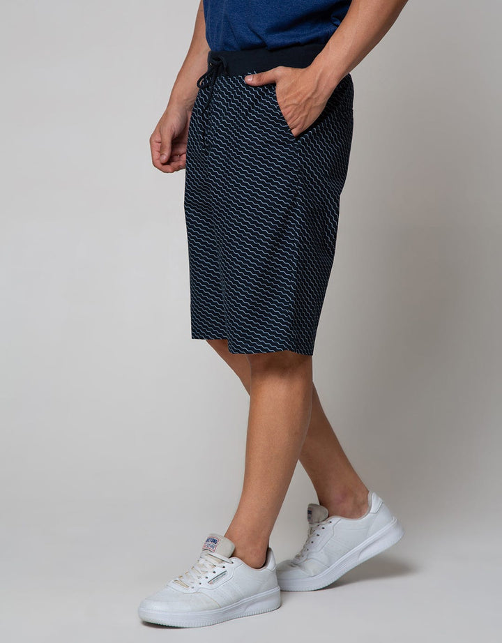 Nevada Short Pants Rib Print Diagonal Stripe