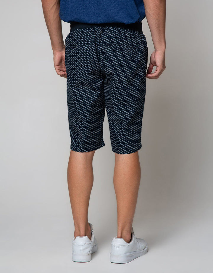 Nevada Short Pants Rib Print Diagonal Stripe