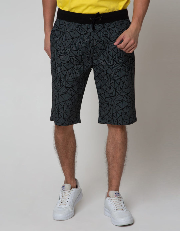 Nevada Short Pants Rib Geometric Print