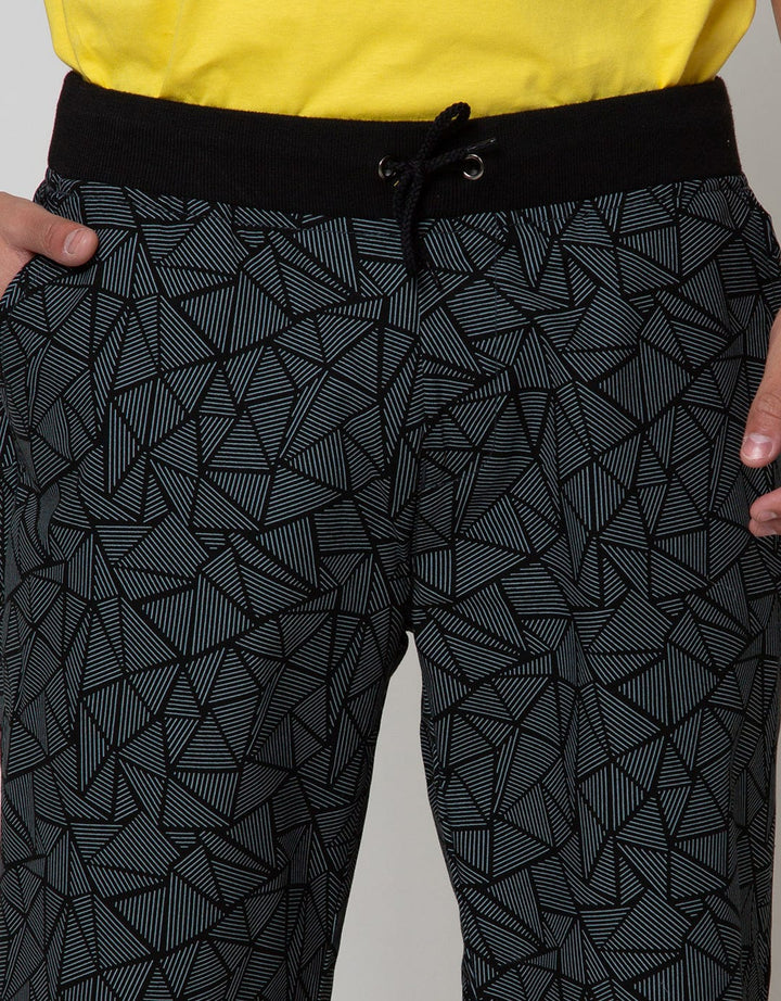 Nevada Short Pants Rib Geometric Print