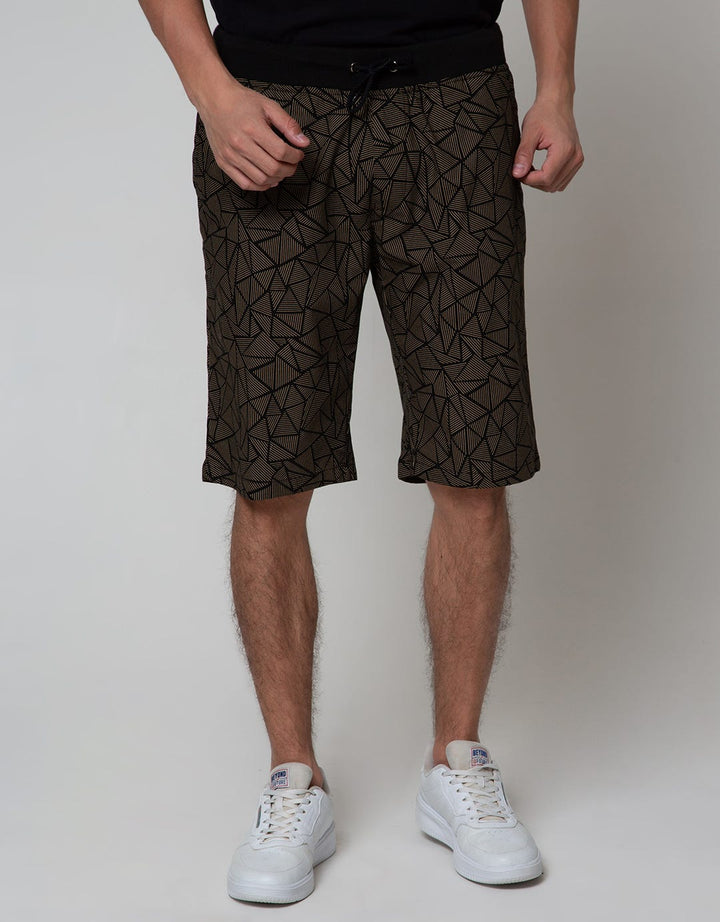 Nevada Short Pants Rib Geometric Print