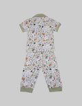 Pipiniko Top - Bottom Boys Short Sleeve Jungle Pajama Set