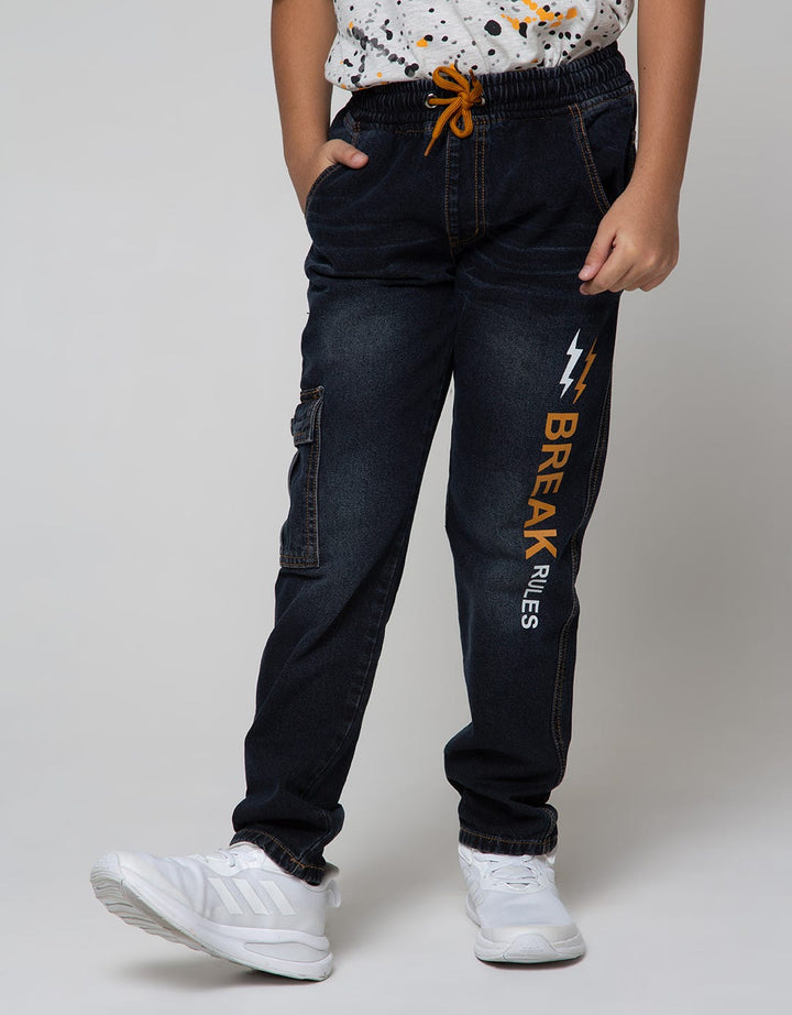 Aero Long Denim Non Stretch Pocket Print Break Rule