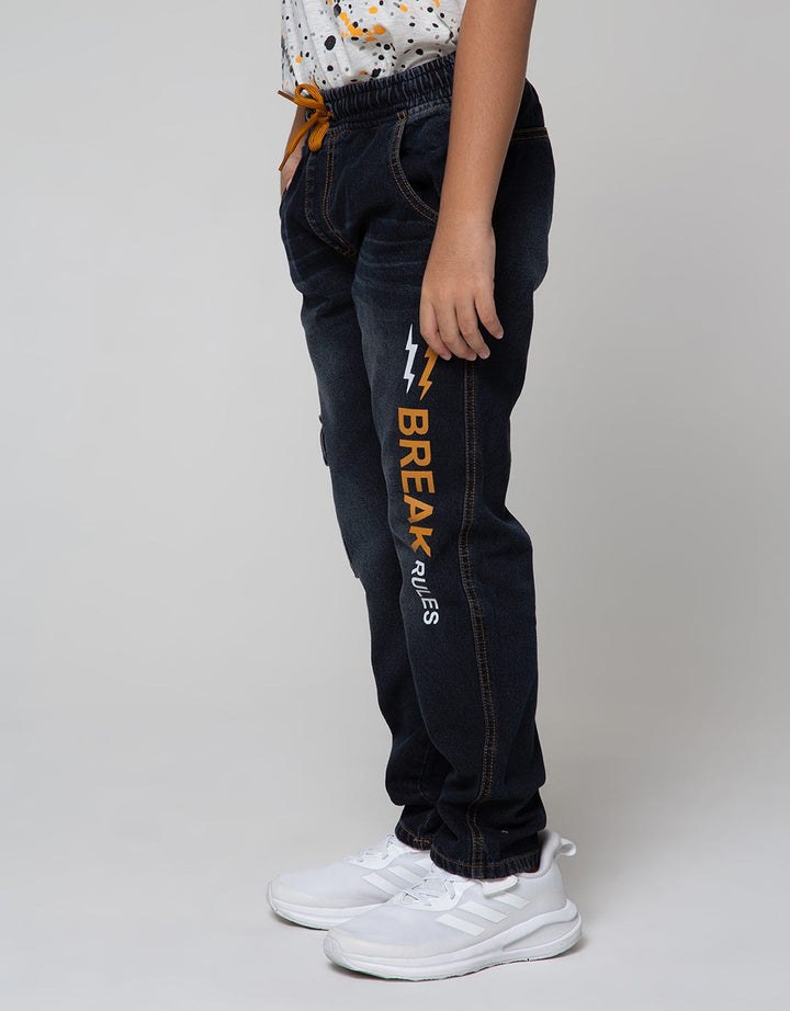 Aero Long Denim Non Stretch Pocket Print Break Rule