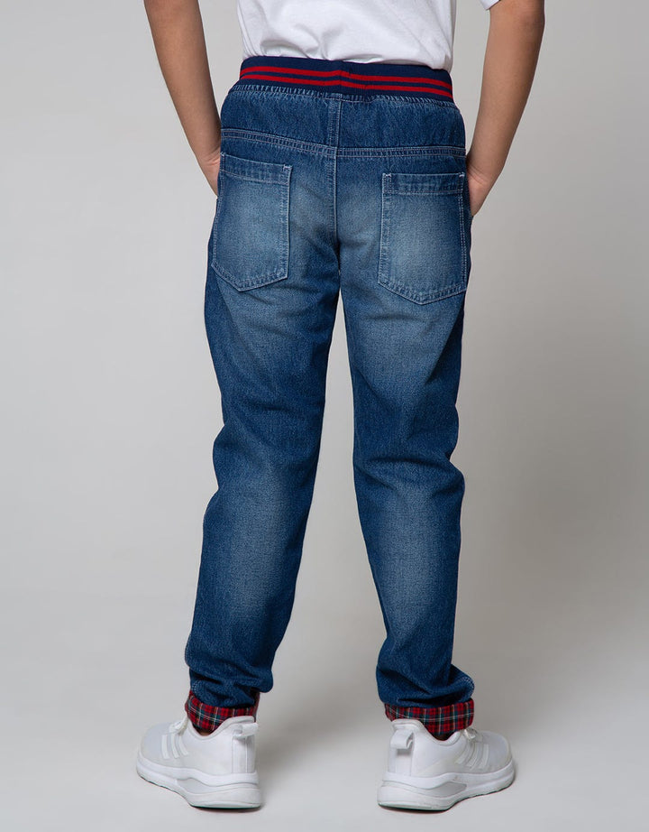 Aero Long Denim Non Stretch Rib Check Bottom