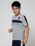 Marvel Spiderman Kombinasi Stripe Logo Short Sleeve T-Shirt