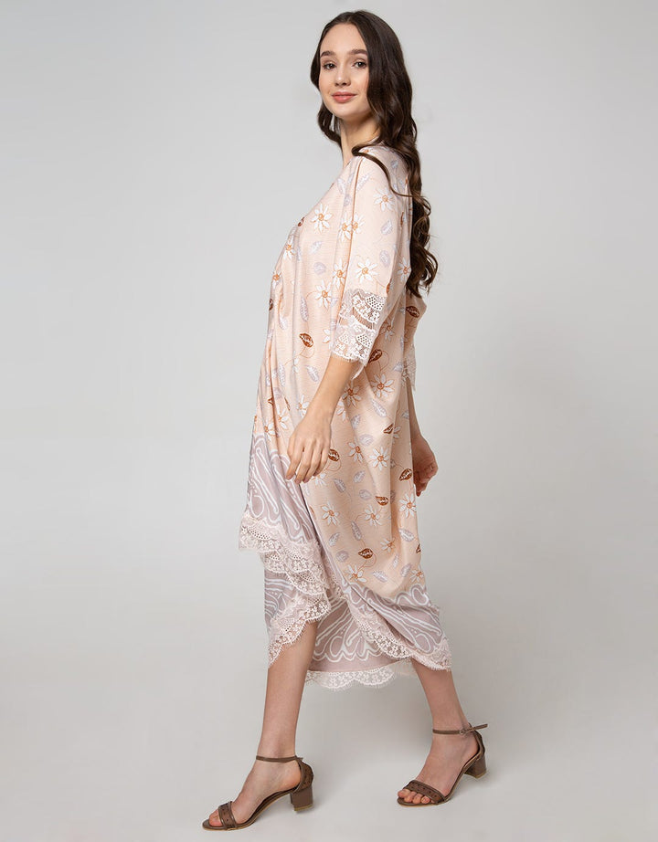Connexion Kafthan Batik With Lace
