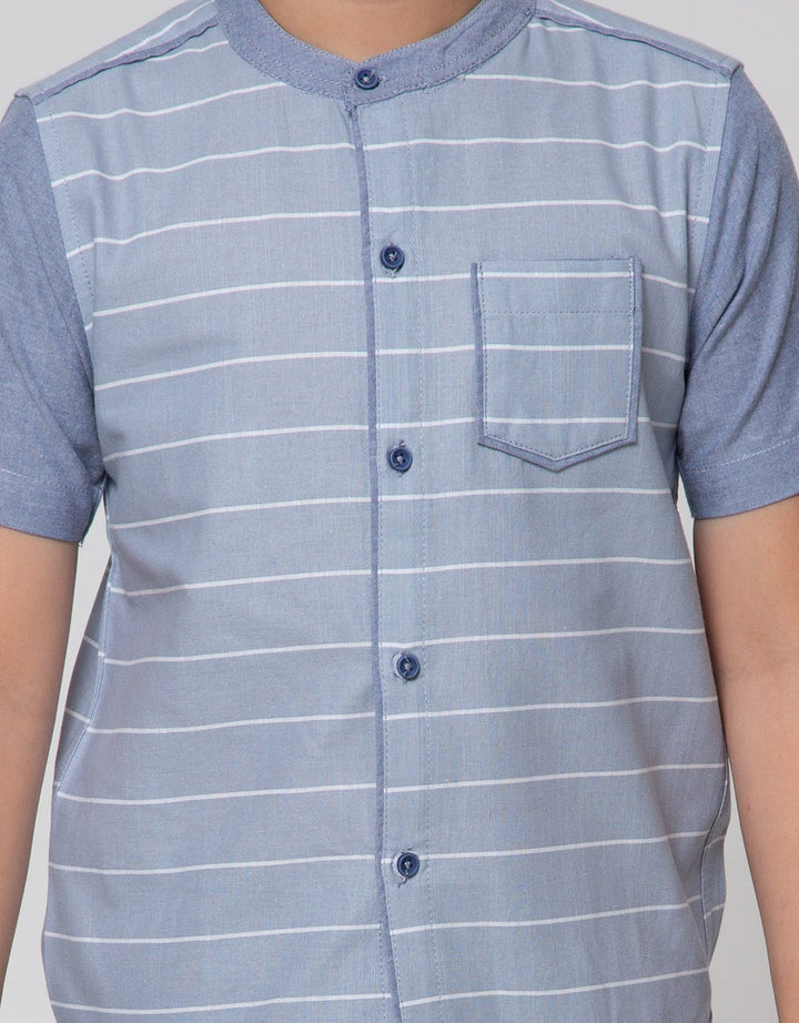 Little M Top Bottom Set Slub Stripe Top - Bottom Set