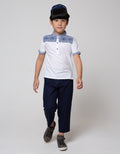 Little M Top Bottom Set Oxford Bordir Depan Top - Bottom Set