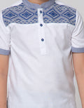Little M Top Bottom Set Oxford Bordir Depan Top - Bottom Set