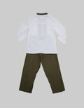 Little M Top Bottom Set Oxford Bordir Tengah