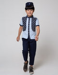 Little M Top Bottom Set Oxford Vest