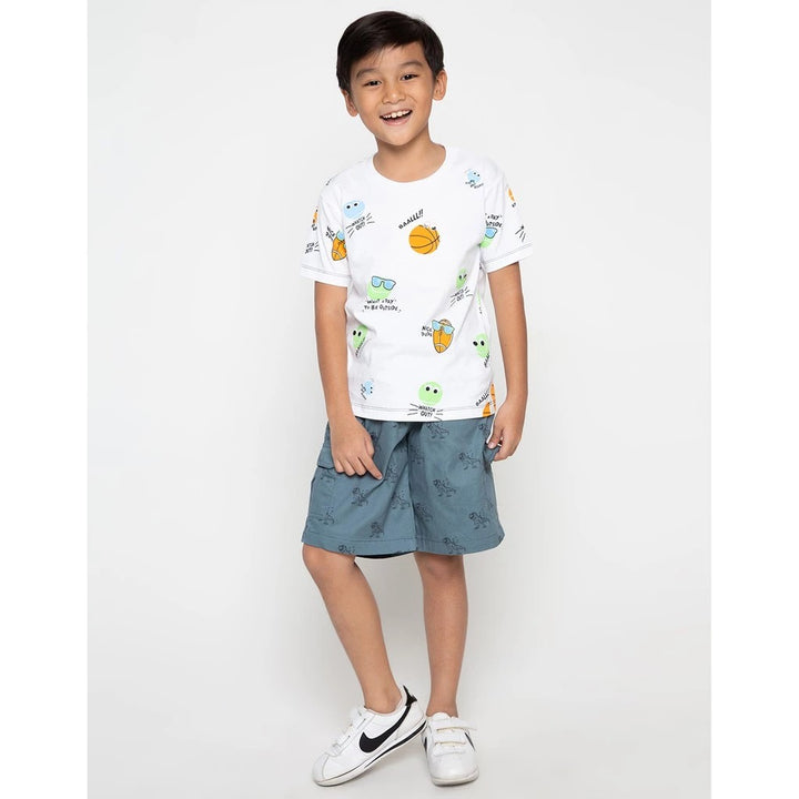 Little M T-Shirt Fullprint Soccer Ball Anak Laki-Laki
