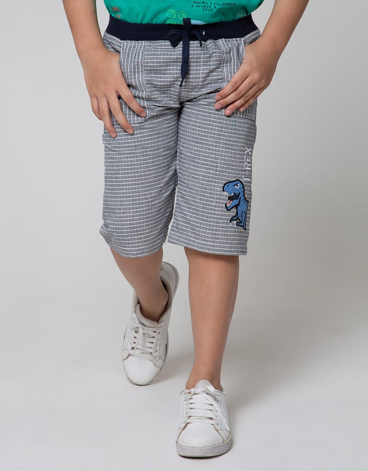 Little M Short Pants Woven Rib Bordir Dino