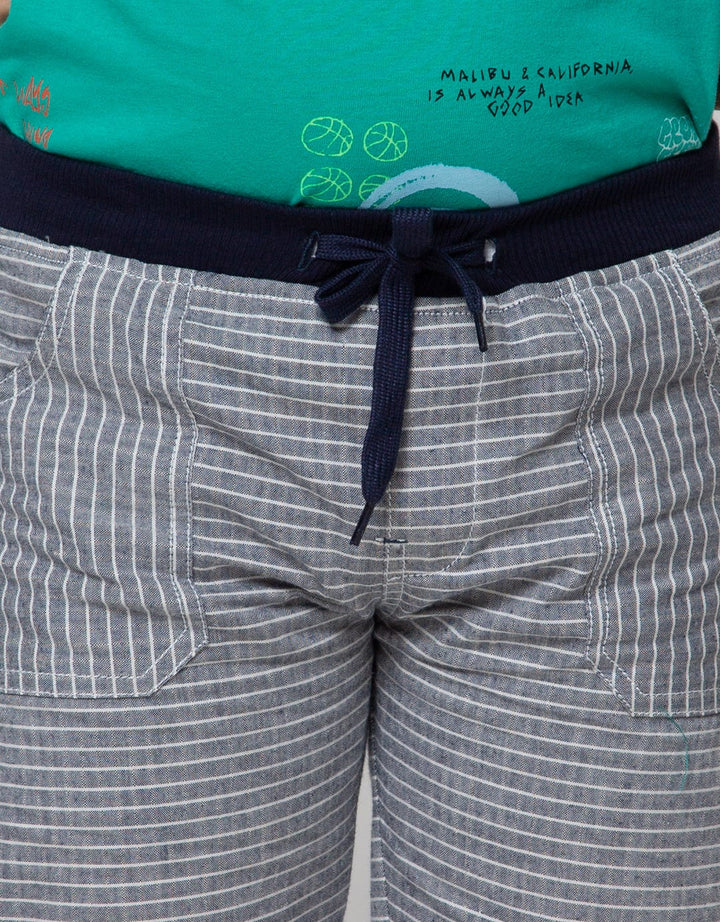Little M Short Pants Woven Rib Bordir Dino