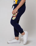 Little M Long Pants Jogger Baby Terry Lion Flip