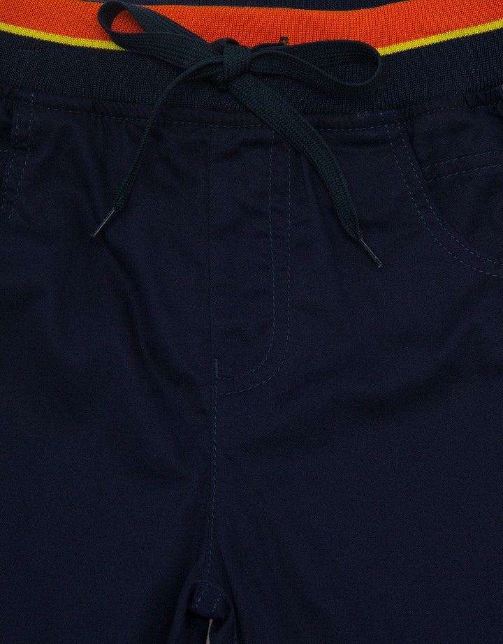 Little M Long Pants Woven Rib Non St Twilltape