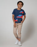 Little M Long Pants Jogger Woven Karet Kulit