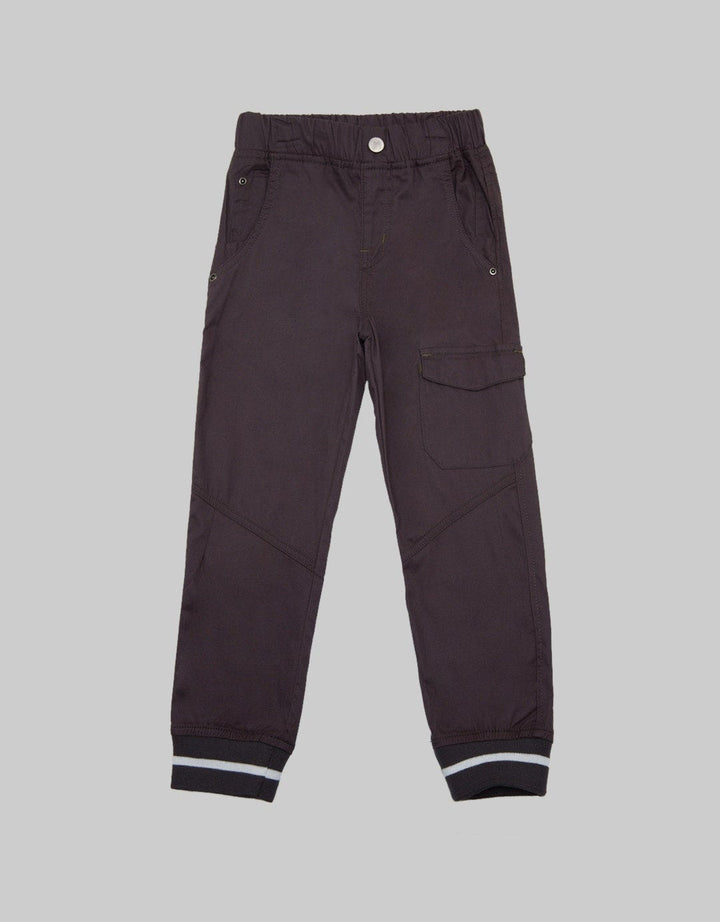 Little M Long Pants Woven Karet Jogger Non Kaki Rib