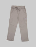 Little M Long Pants Woven Rib Zipper