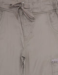 Little M Long Pants Woven Rib Zipper