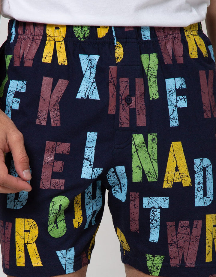 Cole Boxer Knit Typo Alphabet