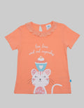 Pipiniko Short Sleeve T-Shirt With Lace Cat Cupcake Topez01