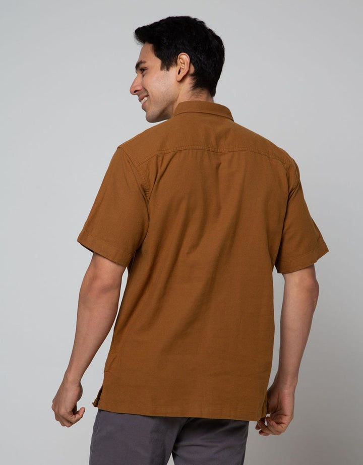 Scotch Kemeja Linen Polos Pendek