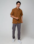 Scotch Kemeja Linen Polos Pendek