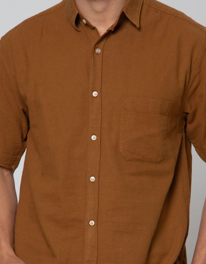 Scotch Kemeja Linen Polos Pendek