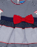 Kidz Too Short Sleeve Midi Dress Stripe Pita