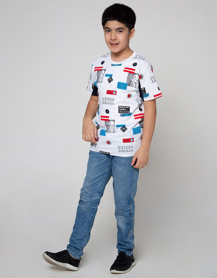 Nevada Short Sleeve Meteor Print T-Shirt